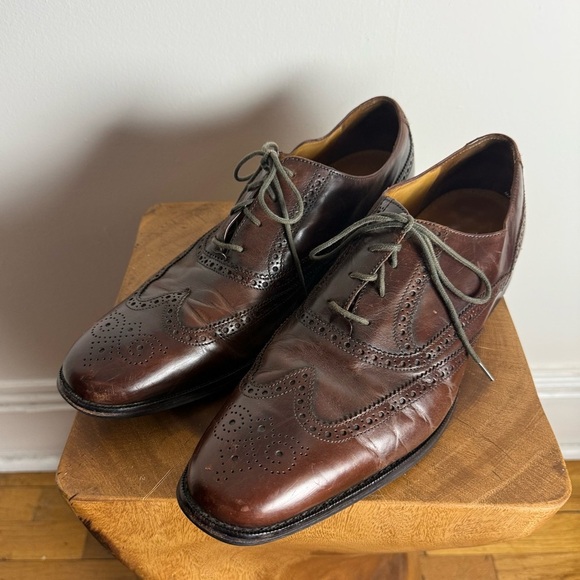 Cole Haan Nike Air Leather Wingtip Loafer Oxford Color Mahagony 12M Style C08354 - Picture 3 of 13